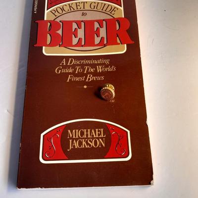Michael Jackson Pocket Guide to Beer with Adolph Coors Twist cap hat pin