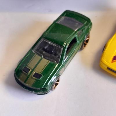 New in package DUB City Scion car and three toy cars Hot Wheels, Maisto Taxi