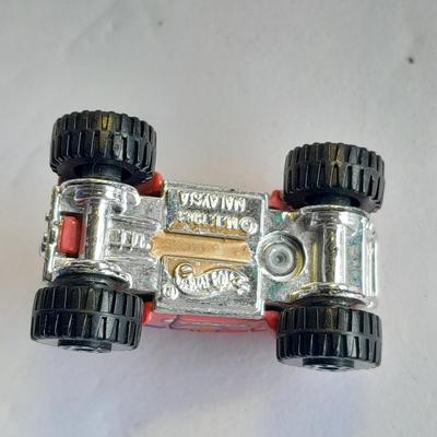 Hot wheels Keychain with assortment of other small cars and a motorcycle