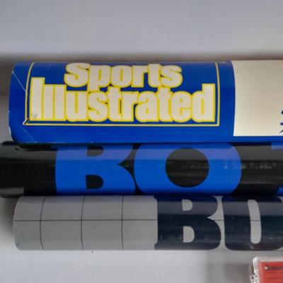 Three Bo Jackson sports posters and Baseball trading cards