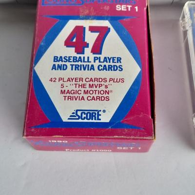 Three Bo Jackson sports posters and Baseball trading cards