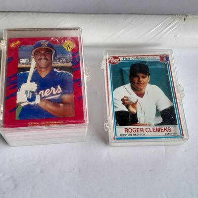 Baseball Poster Colorado Rockies, and two boxes of Baseball Sports cards
