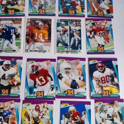 Football trading cards with Super Bowl XXI Poster and Dunn Deal Warrick Dunn poster