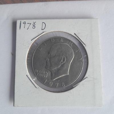Eisenhower United States Proof Dollar and 1978 D Eisenhower Dollar Coin