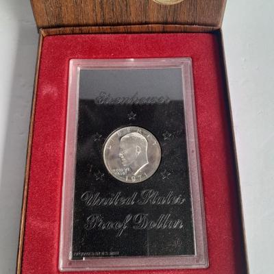Eisenhower United States Proof Dollar and 1978 D Eisenhower Dollar Coin