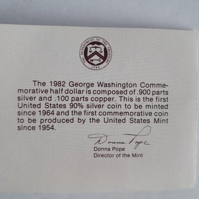 1981 & 1982 George Washington Commemorative Proof Silver Half Dollar sets