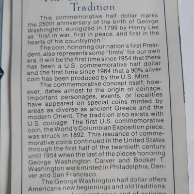 1981 & 1982 George Washington Commemorative Proof Silver Half Dollar sets