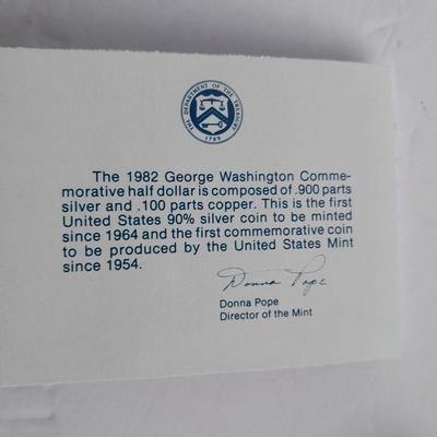 1981 & 1982 George Washington Commemorative Proof Silver Half Dollar sets