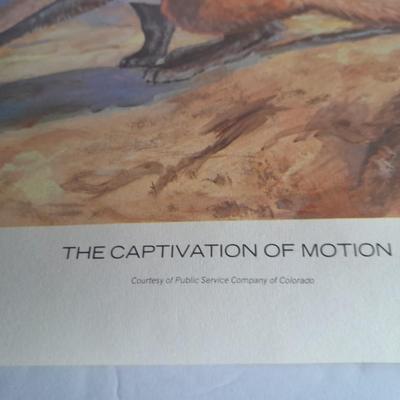 Three Prints Fox, Eagle, and Woman at well Courtesy of Public service Company of Colorado