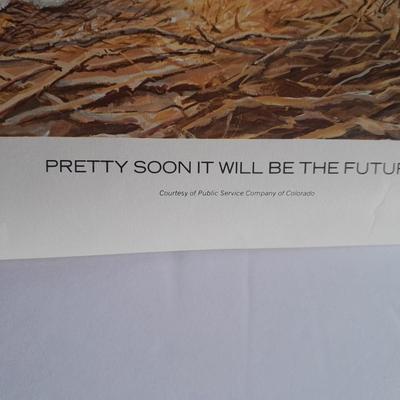 Three Prints Fox, Eagle, and Woman at well Courtesy of Public service Company of Colorado