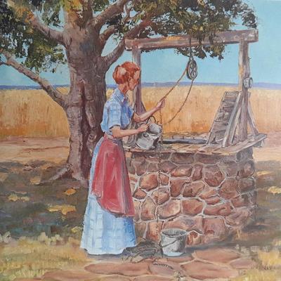 Three Prints Fox, Eagle, and Woman at well Courtesy of Public service Company of Colorado