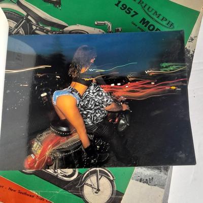 Vintage Collectible 70's Road Rider magazines, 1956 Cycle Magazine, and 1955 American Motorcycle Magazine