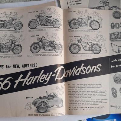 Vintage Collectible 70's Road Rider magazines, 1956 Cycle Magazine, and 1955 American Motorcycle Magazine