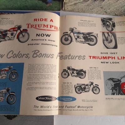 Vintage Collectible 70's Road Rider magazines, 1956 Cycle Magazine, and 1955 American Motorcycle Magazine