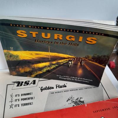 Vintage Collectible 70's Road Rider magazines, 1956 Cycle Magazine, and 1955 American Motorcycle Magazine