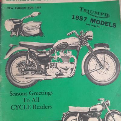 Vintage Collectible 70's Road Rider magazines, 1956 Cycle Magazine, and 1955 American Motorcycle Magazine