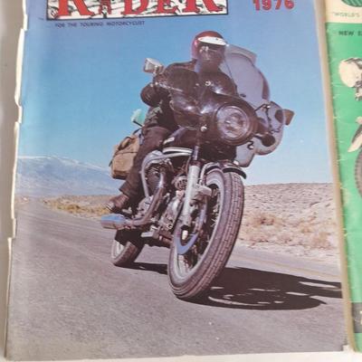 Vintage Collectible 70's Road Rider magazines, 1956 Cycle Magazine, and 1955 American Motorcycle Magazine
