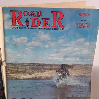 Vintage Collectible 70's Road Rider magazines, 1956 Cycle Magazine, and 1955 American Motorcycle Magazine