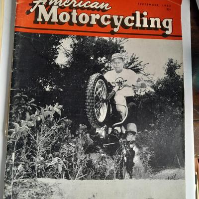Vintage Collectible 70's Road Rider magazines, 1956 Cycle Magazine, and 1955 American Motorcycle Magazine