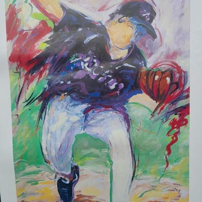 BASEBALL POSTERS Rockies "Bringin' Heat" HAND SIGNED AND NUMBERED and To Barry from Lefty