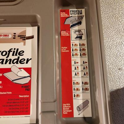Porter Cable USA 444 Profile Sander Kit Detail Molding Set w Case Tested
