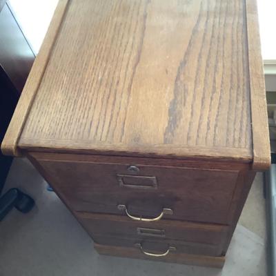 2-drawer wooden filing cabinet