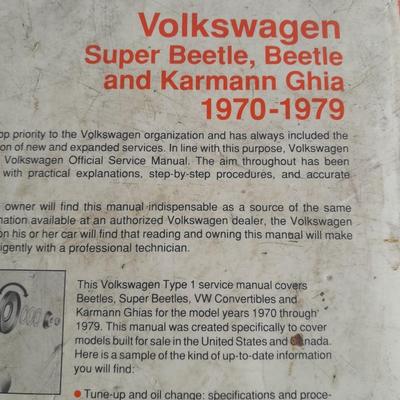 Porche owner's handbook and service manual and Volkswagen Official service Manual