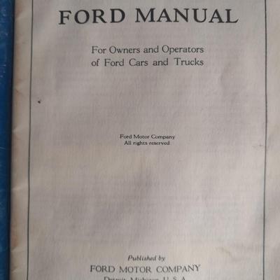 1978 Ford Thunderbird manual, Bob's Antique Auto parts book, Antique Ford Manual and sports cars cards