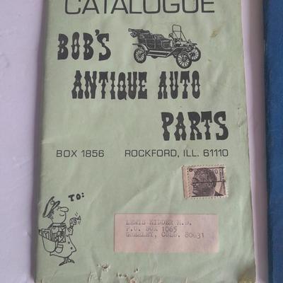 1978 Ford Thunderbird manual, Bob's Antique Auto parts book, Antique Ford Manual and sports cars cards