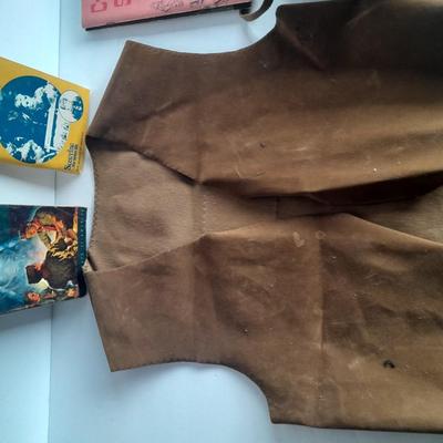 Boy Scouts / Cub scouts of America vest, canteen, and books