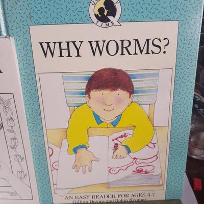 Mostly Children's Books about learning, Worms, Bikes, Reptiles, and more !