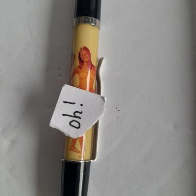 Vintage Swimsuit dropping pen, seduction book, and 1959 Ice Follies program booklet