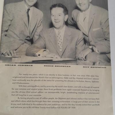 Vintage Swimsuit dropping pen, seduction book, and 1959 Ice Follies program booklet