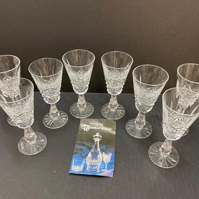 Set of 8 Waterford â€œKenmareâ€ Claret Wine Glasses