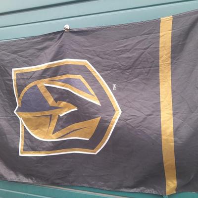 Two flags, BUCKS and Station Casino flag