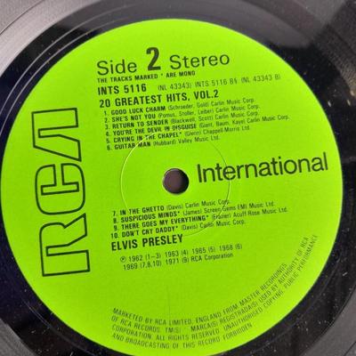 Elvis Presley 20 Greatest Hits Volume 2 Vinyl LP 12" Record Album in great condition!