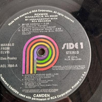 Elvis Presley Spinout and Maihalo Vinyl LP 12" Record Albums