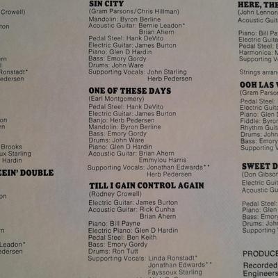 Two Emmy Lou Harris Vinyl LP 12" Record Albums in great condition!