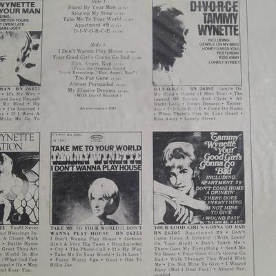 Two Tammy Wynette Vinyl LP 12" Record Albums in great condition! one still sealed!