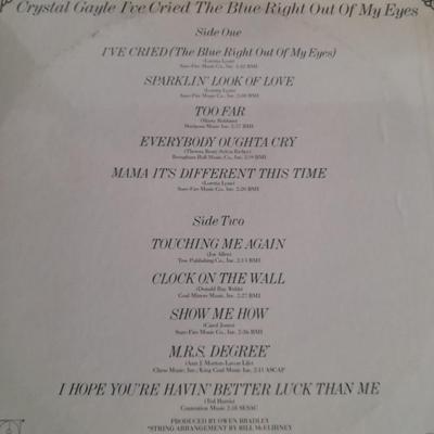 Two Crystal Gayle Vinyl LP 12" Record Albums in great condition!