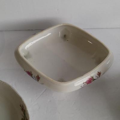 Vintage JAPAN rose Chinaware Dishes with Gold trim