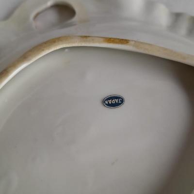 Vintage JAPAN rose Chinaware Dishes with Gold trim