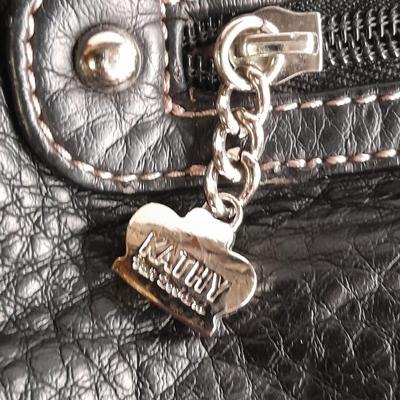 Kathy Van Zeeland black purse with shoulder strap Fifth Avenue New York