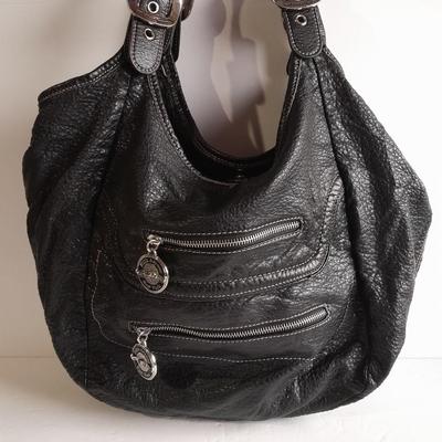 Kathy Van Zeeland black purse with shoulder strap Fifth Avenue New York