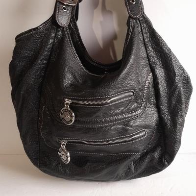 Kathy Van Zeeland black purse with shoulder strap Fifth Avenue New York