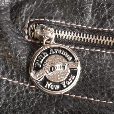 Kathy Van Zeeland black purse with shoulder strap Fifth Avenue New York