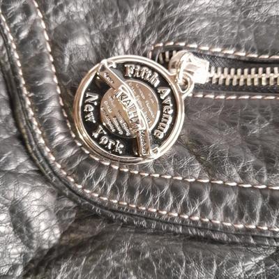 Kathy Van Zeeland black purse with shoulder strap Fifth Avenue New York