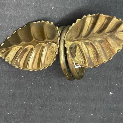 NEW Set of 8 Gold Leaf Napkin Holders