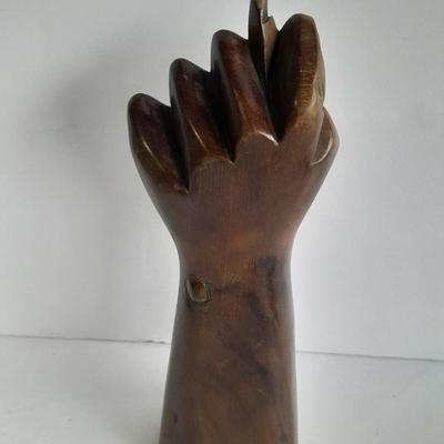 Vintage French left-hand solid hardwood wood sculpture