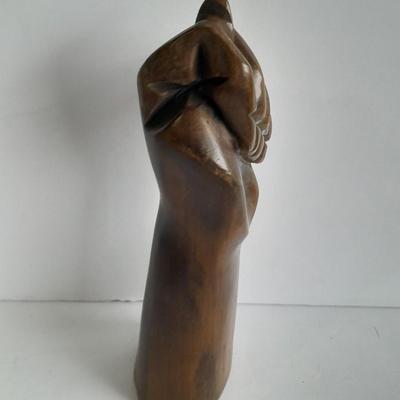 Vintage French left-hand solid hardwood wood sculpture